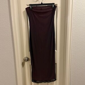 Black Mesh with Pink Lining Dress